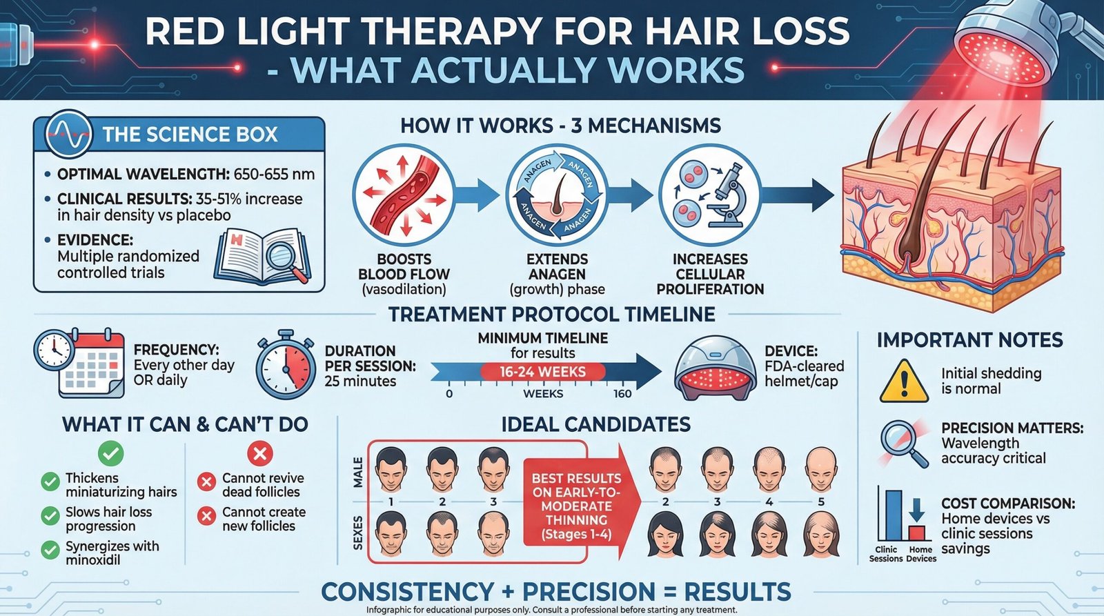 Red Light Therapy for Hair Loss: What Actually Works