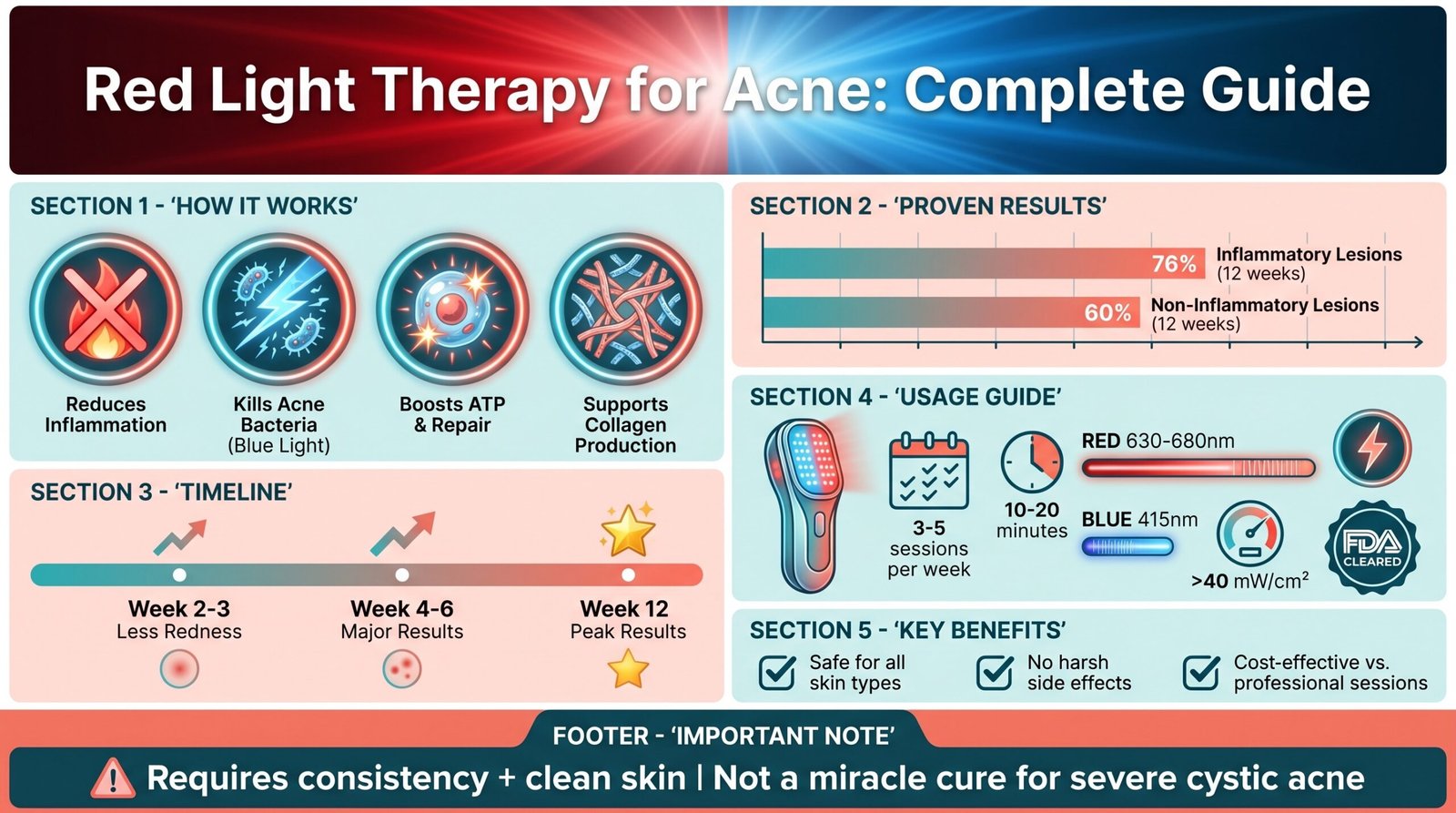 Can Red Light Therapy Clear Acne? What Results to Expect