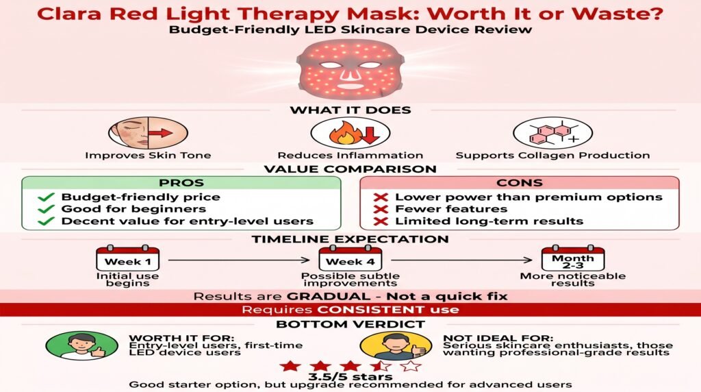 Clara Red Light Therapy Mask Review- Worth It or a Waste of Money?
