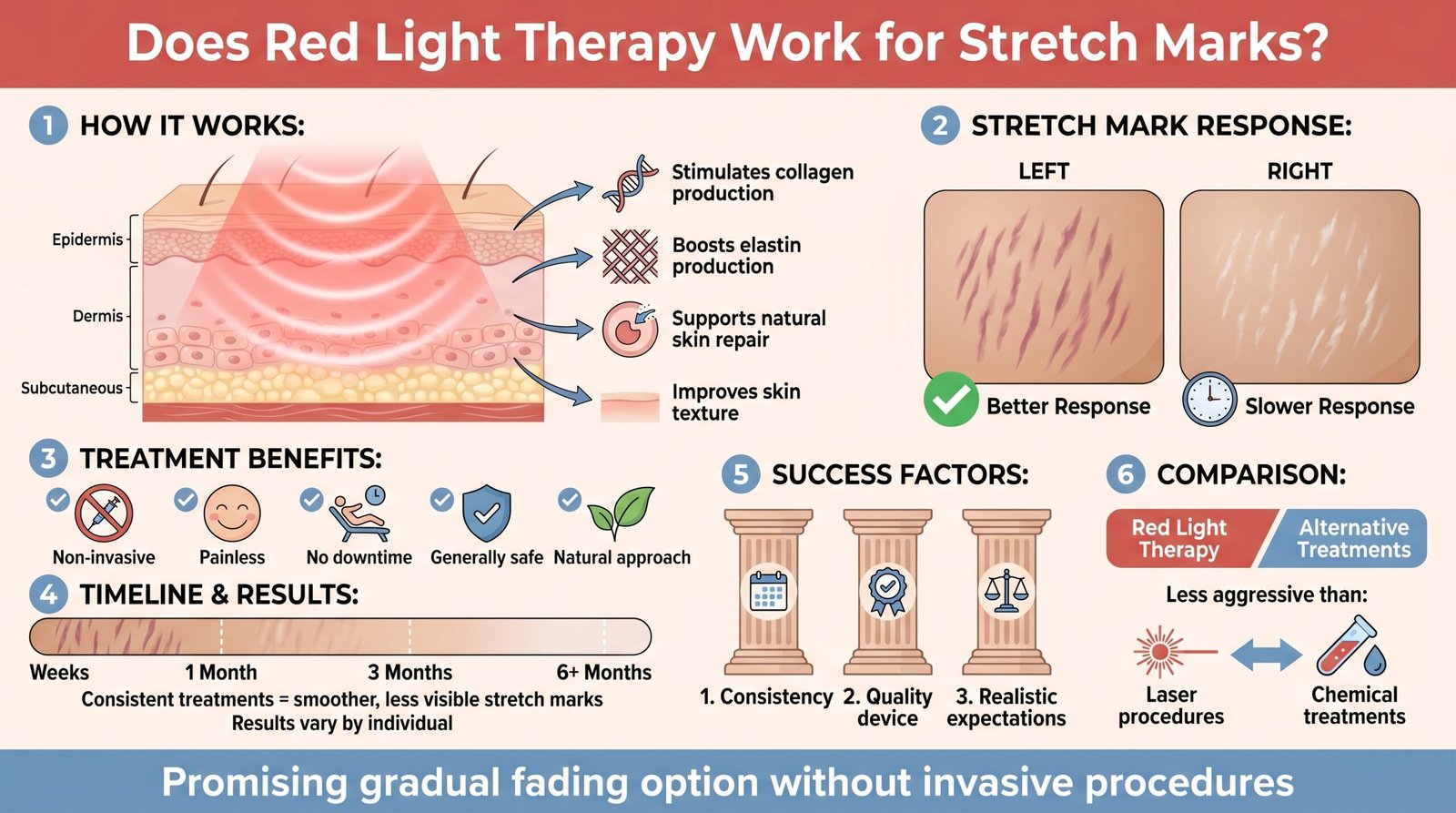 Does Red Light Therapy Work for Stretch Marks? Benefits, Results and Before and After Expectations