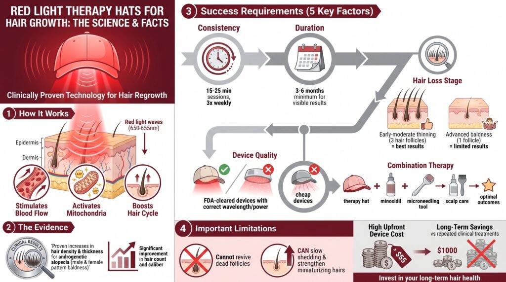 Red Light Therapy Hats for Hair Growth - Do They Actually Work?