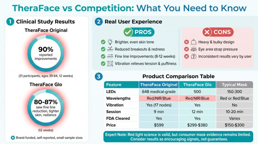 Quality and Performance Testing vs Other Red Light Masks