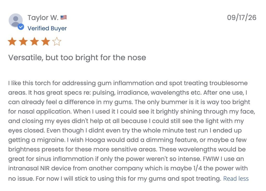 Hooga Torch Testimonial 
